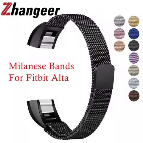 High Quality Stainless Steel Milanese Watch Strap for Fitbit Alta HR Metal Loop WristBand Sport Watc
