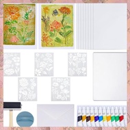 [h3w732xnj.ph] Gel Printing Plate Kit- Reusable Gelatin Plate 12.7x17.8 Cm/5x7 Inch Stencils, Acryli
