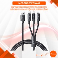 Mcdodo 3A 3 in 1 Fast Charging Cable | Convenient, Genuine USB to M+L+C Cable