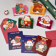 Stereoscopic Christmas Greeting Card Christmas Eve Message Holiday Card Gift Half Fold Card Set