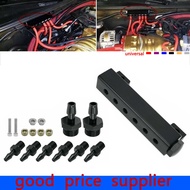 Car Vacuum Block Intake Manifold, Universal 6 Port Vacuum Block Intake Manifold Kit Fuel Gas Wastega