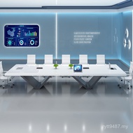 Long Table Chair Long Negotiation Creative Lacquer Simple Combination Conference Table New Style Mod