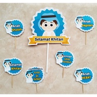 selamat Khitan cake topper hiasan kue tema khitanan Sunatan Khitan Sunat Cake topper Selamat Khitan