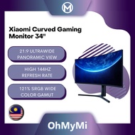 Xiaomi Mi Curved Gaming Monitor 34" 144Hz 1500R Curvature 3440*1440 Resolution Wide Office Trading M