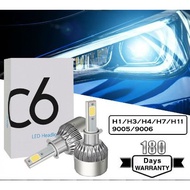 C6 HEADLIGHT LED FOG LIGHT BULB FOG LAMP H1 H3 H4 H7 H11 9005 9006 2pcs