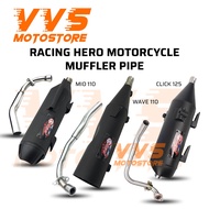 Racing Hero Muffler Pipe for Mio, Wave, and Click Made in Thailand