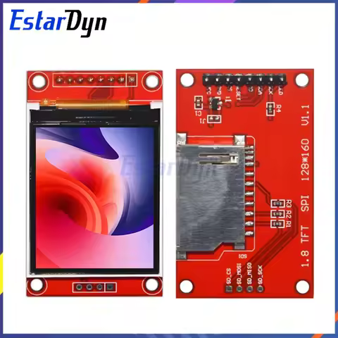 1.8" ST7735S TFT LCD Display 128x160 SPI 3.3V/5V for Arduino Raspberry Pi ESP32 MicroPython Smart Ho