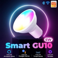 SMATRUL Smart LED Lamp WiFi GU10 RGBCW 5W Dimmable Lamps Smart Life Remote control Work with Alexa G