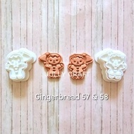 Cookie cutter mini cookies Christmas GINGERBREAD 57 & 58