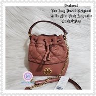 Preloved Tas Tory Burch Original Willa Mini Pink Magnolia Bucket Bag