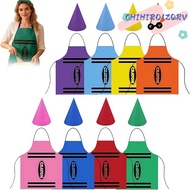CHIHIRO1ZQRV Crayon Apron, Funny Cleaning Crayon Themed Gnome Set,  Art Craft Activity Fancy Dress C