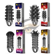 Men's Crystal Wolf Teeth Condom Penis Sleeve Tiger Teeth Wearable Semen Locking Sleeve Adult Sex Toy