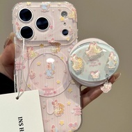 Rain Lemon Cute Cute Pink Striped Pajamas Piggy Magnetic Applicable for ihone17promax Apple 16pro Ph