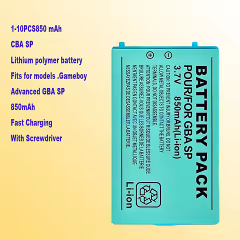 Rechargeable Lithium-ion Battery 1-10pcs 3.7V 850mAh Pack with Screwdriver for Nintendo Gameboy Adva