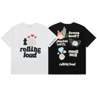 7IYV American High Street BROKEN PLANET BROKEN PLANET Wilderness Foam Print Loose T-Shirt Hip Hop Sh