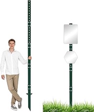 1 Pcs 10Ft Sign Post, Heavy Duty Yard Sign Stake, Rust-Resistant & Durable Metal Stand for Commercia