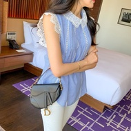 BL20984 Lynn Crochet Collar Dolly Blouse
