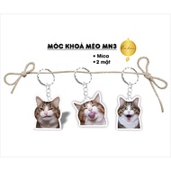 Silly cat keychain