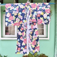 Kimono Kids Yukata Blue Size 120 Japanese Vintage