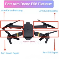 Part Arm Drone Arm/ E58 PLATINUM E58 Clone/ E58 Teng/ with Motor + Propeller