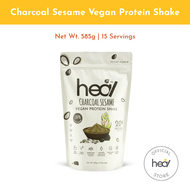 Heal Charcoal Sesame Protein Shake Powder - Vegan Protein (15 servings) HALAL - Meal Replacement Pea Protein Plant Based Protein