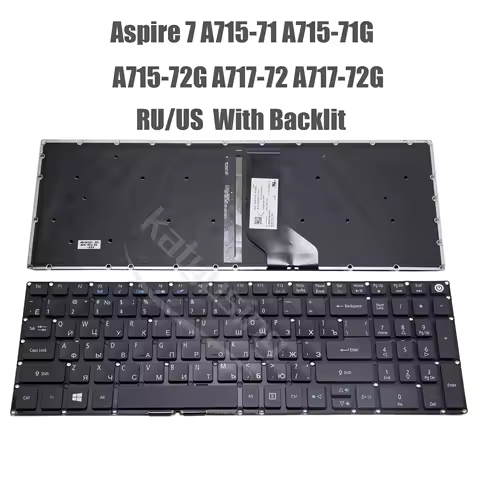 Original Rus US Keyboard for Acer Aspire 7 A715-71 A715-71G A715-72G A717-72 A717-72G With Backlit