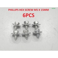TOYOTA PHILLIPS HEX SCREW M5 X15MM INTERIOR SCREW