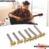 BOTTLEACCESS 6pcs Brass Saddles Set​, ​Tele Style​ ​Guitar Bridge Saddles​ for ​Telecaster Saddles, 