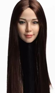 1：6 女頭雕 亞洲 長髮 黑髮 合適 自組 figure body Hottoys Phicen Kumik