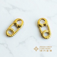 ✨916 Gold Paperclip Earing
