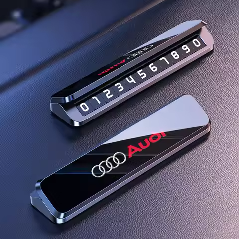 Metal Mobile Phone Temporary Parking Number Plate For Audi A4 A6 A7 RS A5 Q3 Q5 Q7 A8 A3 TT Sline Qu