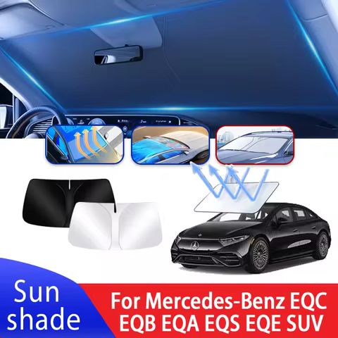 Car Sun Visor For Mercedes-Benz EQC EQB EQA EQS EQE SUV V297 Auto Front Windshield Sunshade Heat Ins