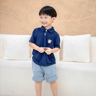Lebear Bamboo Polo Tee in Navy