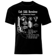 T-shirt SAA Revolver Bluprint Patent Pistol LE Gun . Summer  O-Neck Mens  New S-3XL Tops Tees