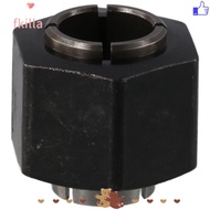 FKILLA Router Fittings, 1/2" Steel Router Collet Replacement, Portable M19 Silver Black Carving|coll