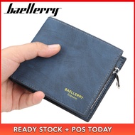 "Baellerry" Men's Wallet Ultra-thin Zipper Buckle Wallet Card Package Card Sets Bifold Leather Multi-purpose Wallet