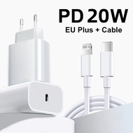 PD 20W Charger Set with 1M Cable for Phone 14 Pro Max 13 11 8 XR Fast Safe Charging Cord Set Pengeca