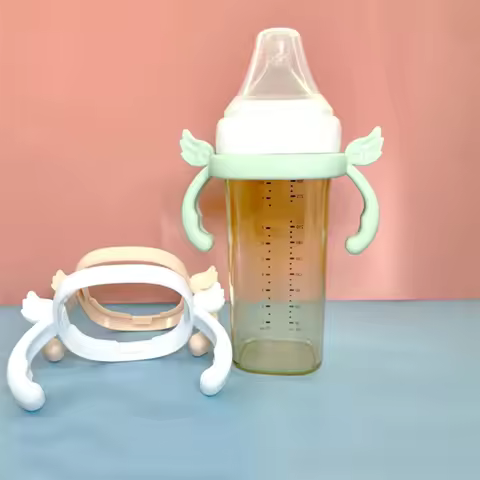 BPA Free Classic Newborn Bottle Grip Handle Compatible Silicone Handles for Hegen Bottle Size Baby F