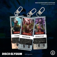 Disco Elysium - Character Trait Acrylic Keychain - Thinker, Physical, Sensitive [Fanmade]
