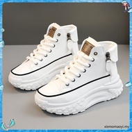 Fashion High-top Women's Sneakers Shoes Thick-soled Height Increasing Casual Sneakers Women Side Zip