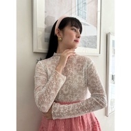 EESOME Lacey Top Off White (x CherryDreamy) / Lace Fabric / Manset / Coquette Aesthetic / Elastic / 