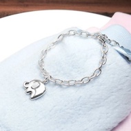 小象寶寶 寬版 純銀兒童手鍊 刻字訂製 寶寶手鍊