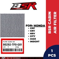 BSR Carbon Cabin Air Filter For Honda City/ Crv/ Hrv/ Crz/ Jazz/ Insight/ Civic Fc (80292-TF0-G01)