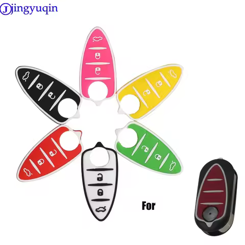 jingyuqin Car Key Fob Rubber Pad Cover 3 Buttons For Alfa Romeo Mito Giulietta 159 GTA Cover Case