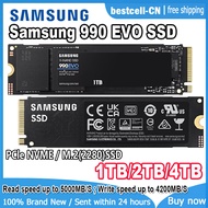 ใหม่ SAMSUNG 990 EVO 1TB 2TB 4เทราไบต์ SSD 2280 M.2 NAND อ่านได้ถึง5000เมกะไบต์/วินาทีพื้นที่เก็บข้อ