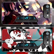 Tempered Glass Case For Asus Rog Phone 6 Cover For ROG 6 Cartoon HD Painted Shockproof Cover For Asus Rog6 Back Case