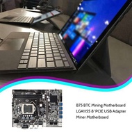 B75 8USB ETH Miner Motherboard+CPU+8XVER009S Riser Card+DDR3 4GB