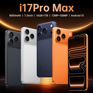 I17 Pro Max Smartphone 16GB+1TB 7.3inch 8000mAh Cellphone HD camera Android Phone