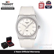 [Official Warranty] Tissot T137.410.17.011.00 Men's PRX Quartz White Silicone Strap Watch T1374101701100