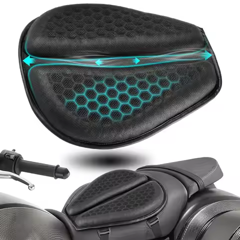 Motorcycle Seat Cushion 3D Honeycomb Anti-slip Motorcycle Gel Seat Cushion Moto Pressure Relief Ride